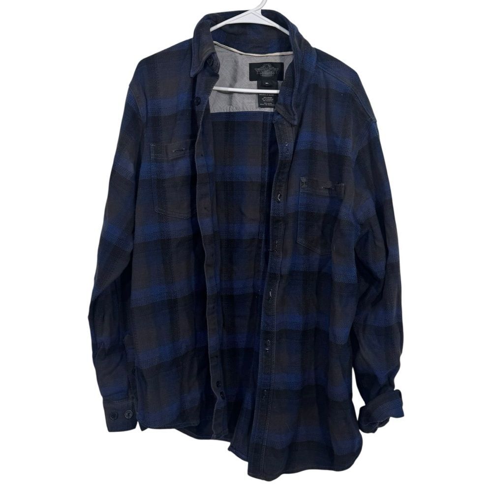 Harley Davidson Embroidered Mid Weight Button Up Overshirt